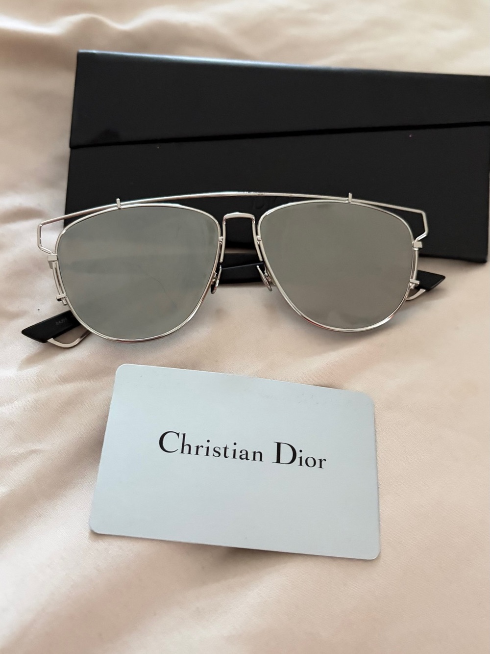 Dior Silver and Black Sunglasses Technologic